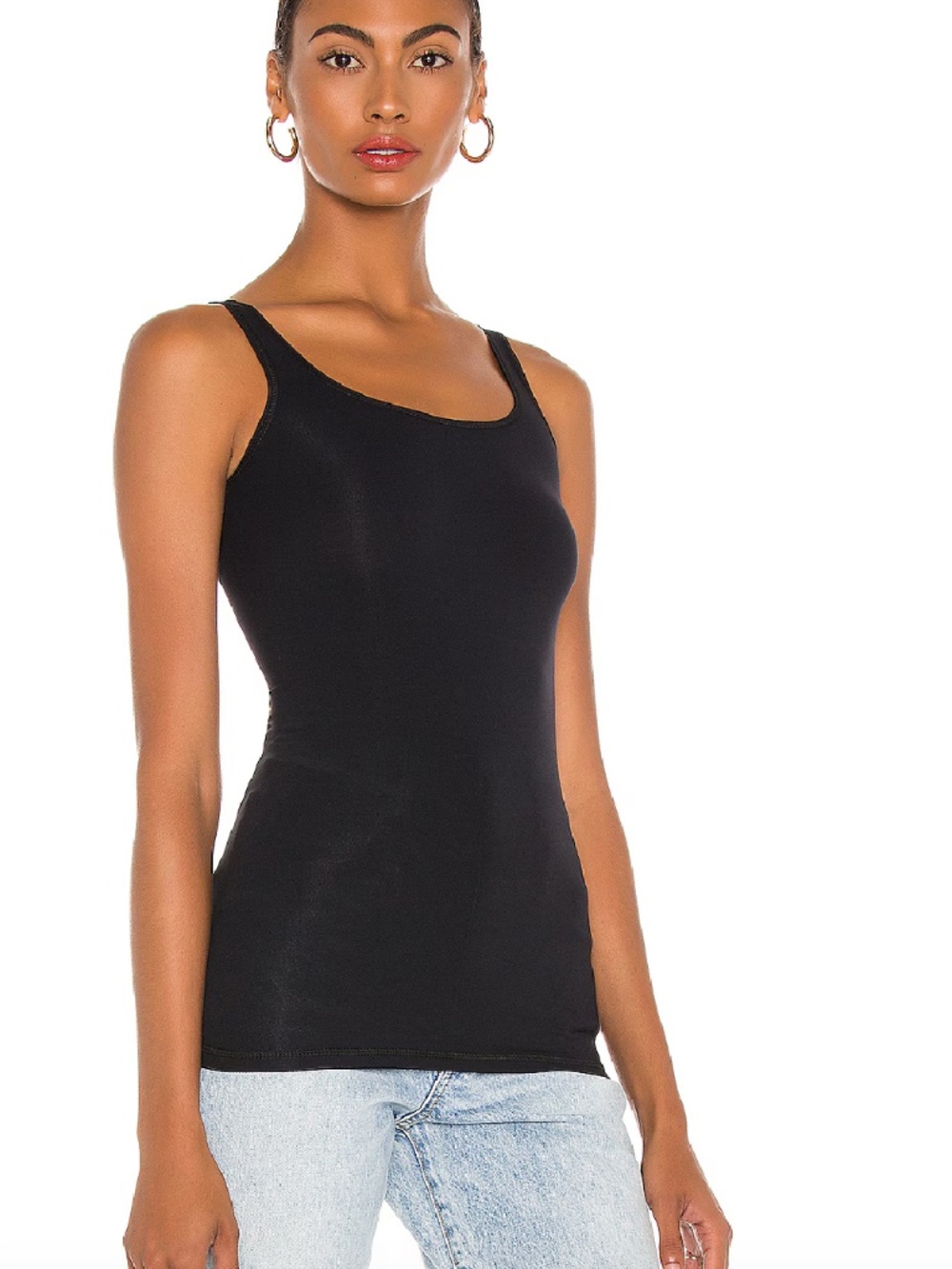Theory Len Tubular Tank in Black OSFA